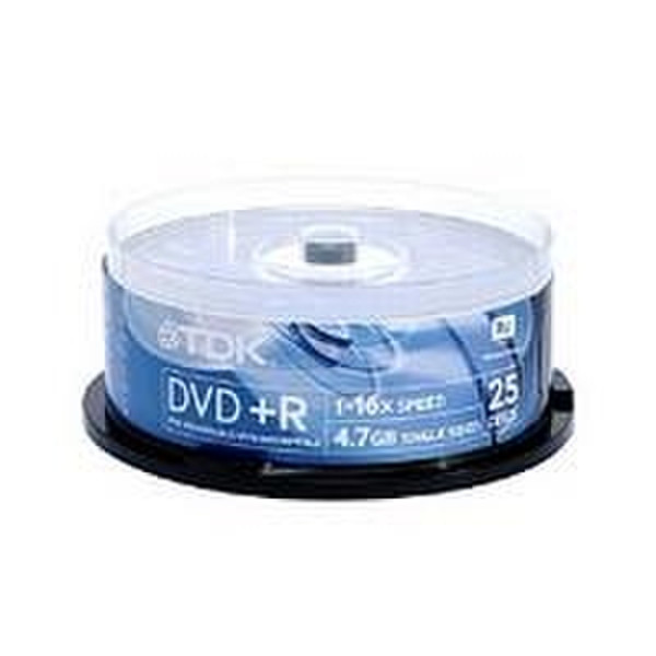 TDK DVD+R 4.7GB 16X Cakebox 25pk 4.7ГБ DVD+R 25шт