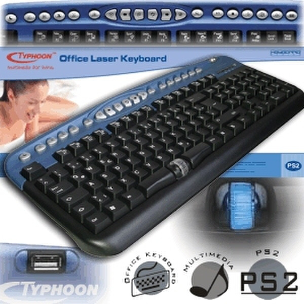 Typhoon Office Laser Keyboard RF Wireless keyboard