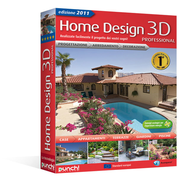 Avanquest Home Design 3D 2011 Professional, 1u, Box, ITA