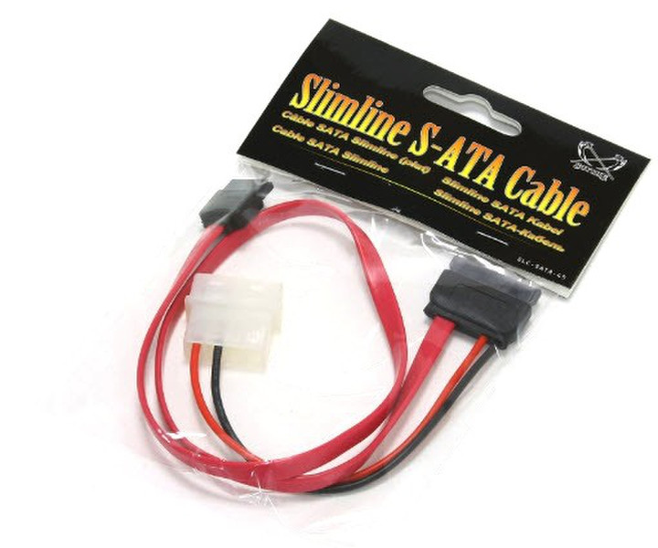 Scythe Slim-Line SATA Cable 45m SATA Rot SATA-Kabel