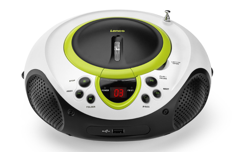 Lenco SCD-38-USB Personal CD player Green