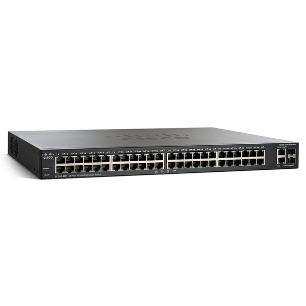Cisco SF200-48P gemanaged L2 Energie Über Ethernet (PoE) Unterstützung Grau