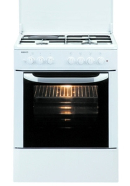 Beko CE62112P Freestanding Gas hob B White cooker