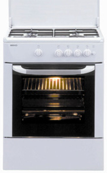 Beko CG61010P Freestanding Gas hob White cooker