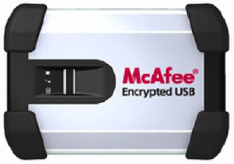 McAfee Encrypted USB Hard Disk, 320GB 2.0 320ГБ Черный, Cеребряный