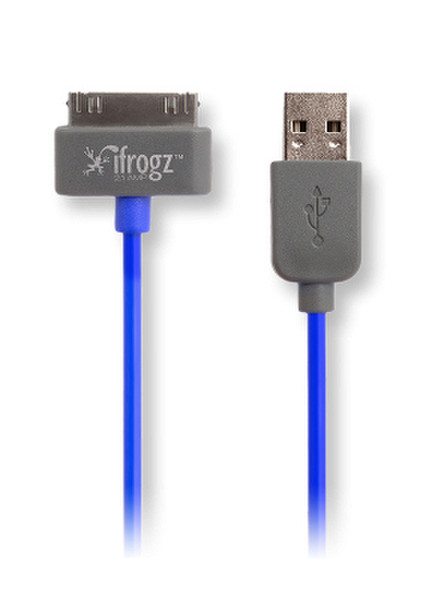 ifrogz UniqueSync USB 30p Blue mobile phone cable