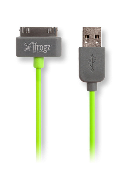 ifrogz UniqueSync USB 30p Зеленый дата-кабель мобильных телефонов