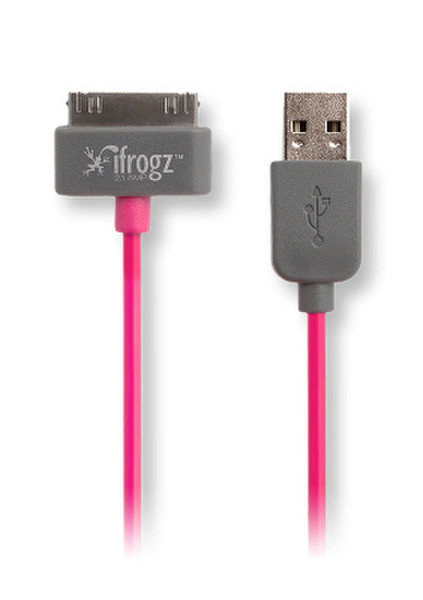 ifrogz UniqueSync USB 30p Розовый дата-кабель мобильных телефонов