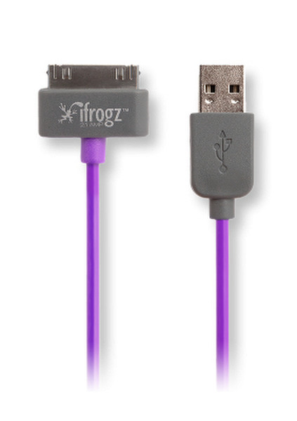 ifrogz UniqueSync USB 30p Purple mobile phone cable