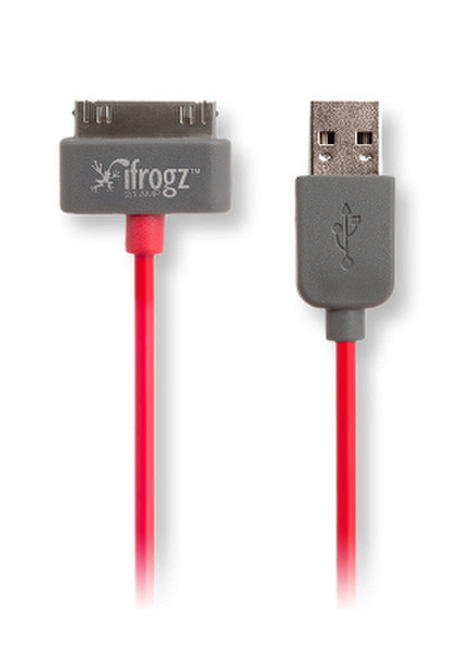 ifrogz UniqueSync USB 30p Rot Handykabel