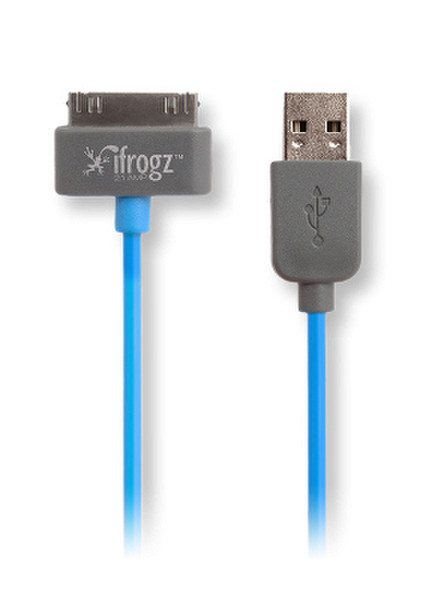 ifrogz UniqueSync USB 30p Синий дата-кабель мобильных телефонов