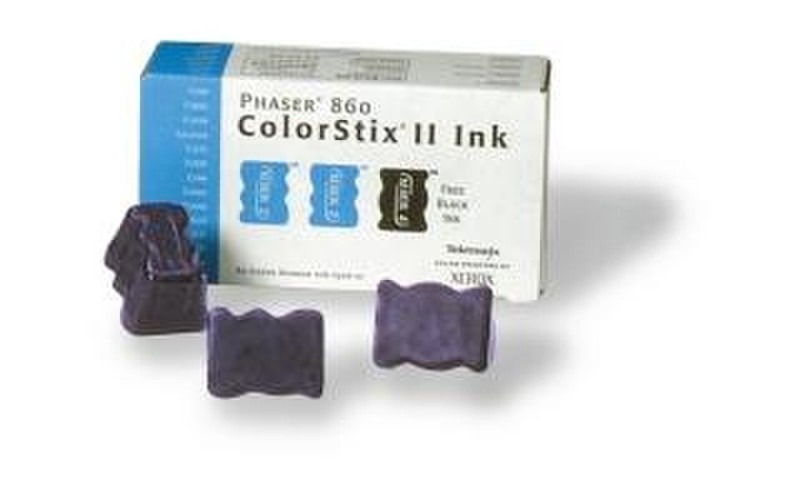 Tektronix Genuine Xerox 2 Cyan, 1 Free Black ColorStix II, Phaser 860 2800Seiten Tinten Colorstick