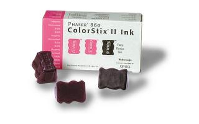 Tektronix Genuine Xerox 2 Magenta, 1 Free Black ColorStix II, Phaser 860 2800Seiten Tinten Colorstick