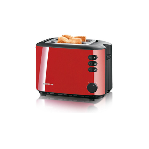 Severin AT 2568 2slice(s) 850W Schwarz, Rot