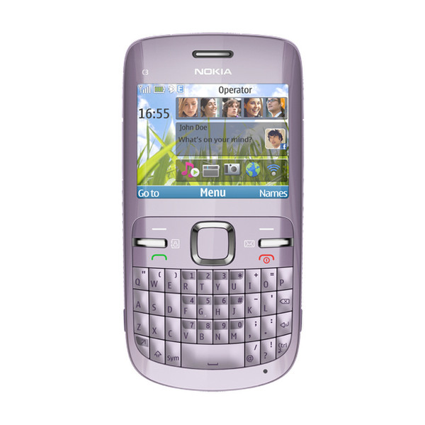 Nokia C3-00 Silber, Violett