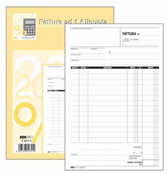 Edipro E5274A accounting form/book