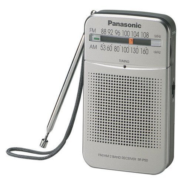 Panasonic RF-P50 Портативный Цифровой Cеребряный радиоприемник