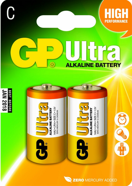 GP Batteries Ultra Alkaline C Щелочной 1.5В батарейки