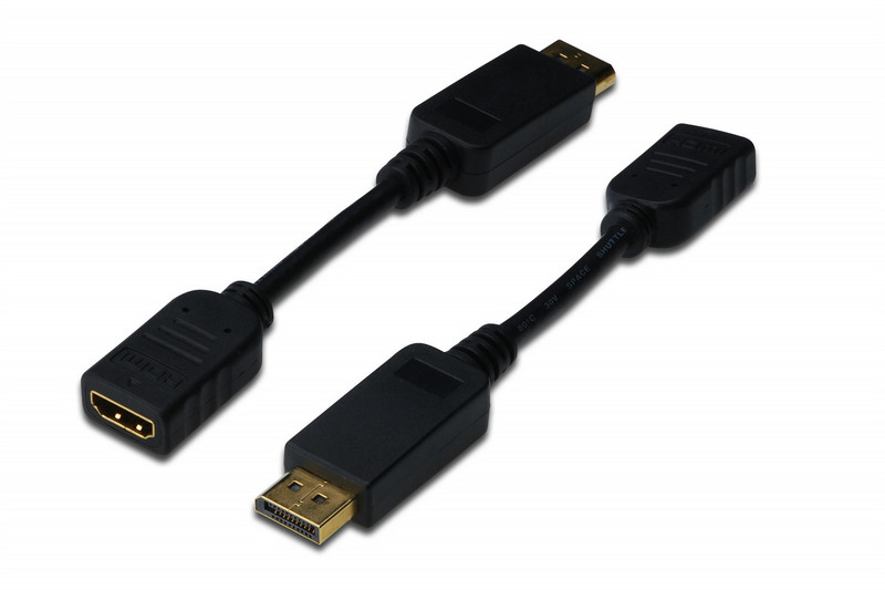 ASSMANN Electronic AK-340400-001-S 0.15m DisplayPort HDMI Black video cable adapter