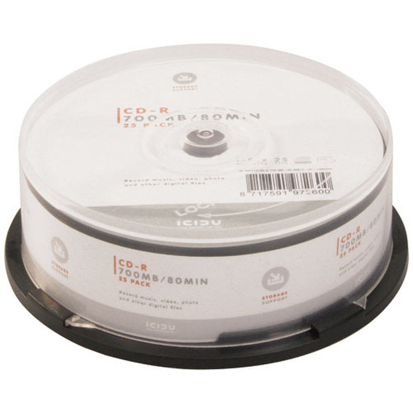 ICIDU CD-R 700MB / 80Min Cakebox CD-R 700MB 25pc(s)