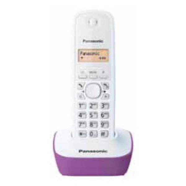 Panasonic KX-TG1611 DECT Идентификация абонента (Caller ID) Пурпурный, Белый