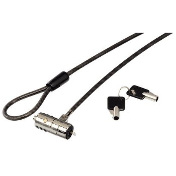 Hama 00054112 1.8m Black,Stainless steel cable lock