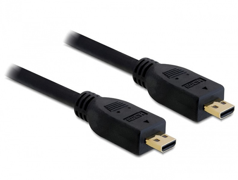 DeLOCK 2m HDMI micro-DM/micro-DM 2м Micro-HDMI Micro-HDMI Черный