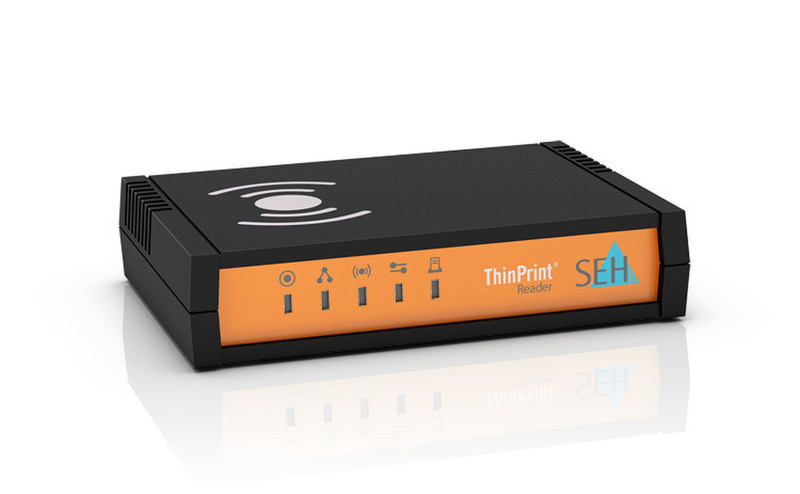 SEH TPR-10 Ethernet LAN Черный, Оранжевый сервер печати