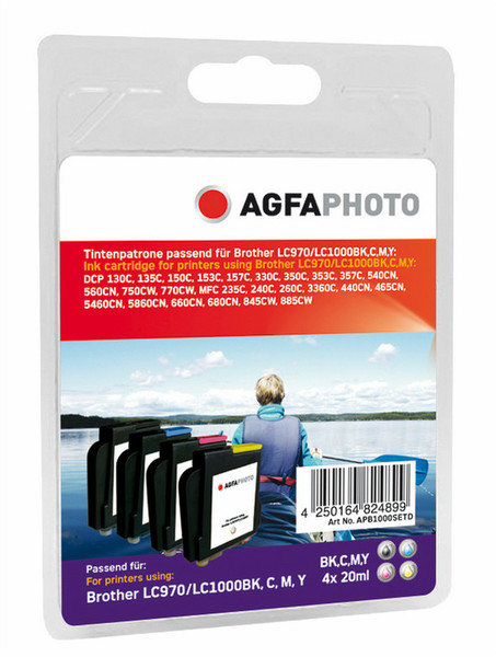 AgfaPhoto APB1000SETD Black,Cyan,Magenta,Yellow ink cartridge