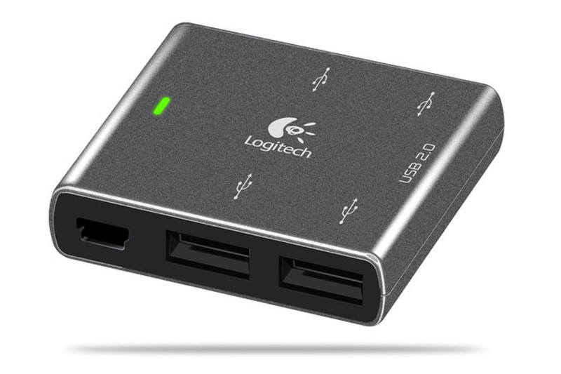 Logitech 4-Port USB Hub for Notebooks 480Мбит/с хаб-разветвитель