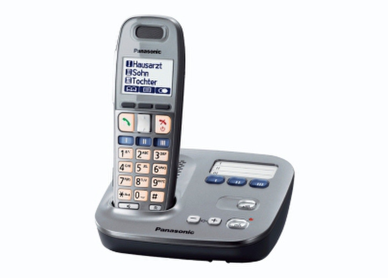 Panasonic KX-TG6571 DECT Идентификация абонента (Caller ID) Серый