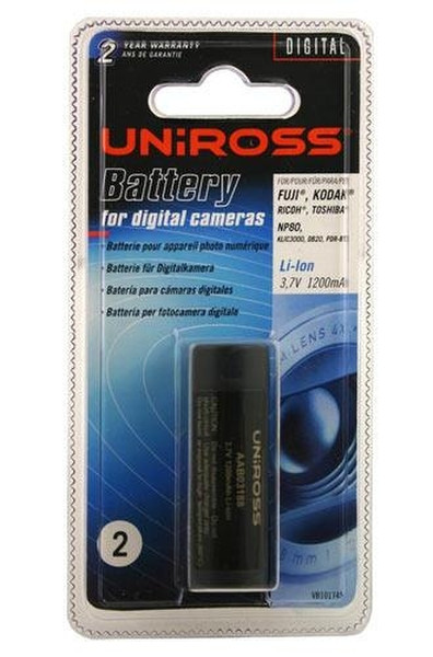 Uniross Li-Ion Battery Fuji NP-80 Lithium-Ion (Li-Ion) 1200mAh 3.7V rechargeable battery
