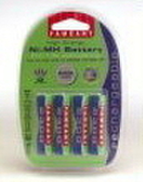 Fameart Blister Pack of 4 X 1300mAh AA Ni-MH Batteries Никель-металл-гидридный (NiMH) 1300мА·ч аккумуляторная батарея