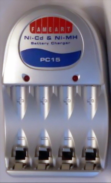 Fameart PC15 Charger with 4 x 1000mAh AAA Ni-MH Batteries