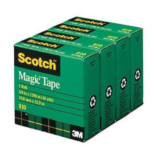 3M Magic Tape 810 32.918м Прозрачный канцелярская/офисная лента