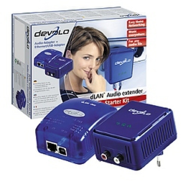 Devolo dLAN Audio extender Starter Kit 14Mbit/s Netzwerkkarte