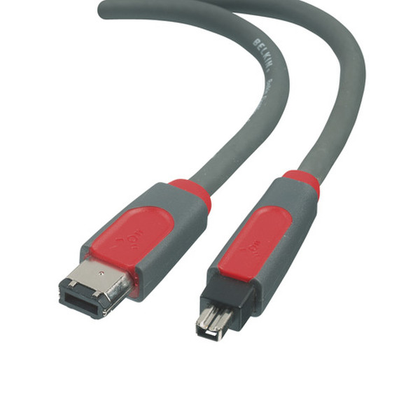 Belkin Cable 6 pin to 4 pin 1.8m Grey firewire cable