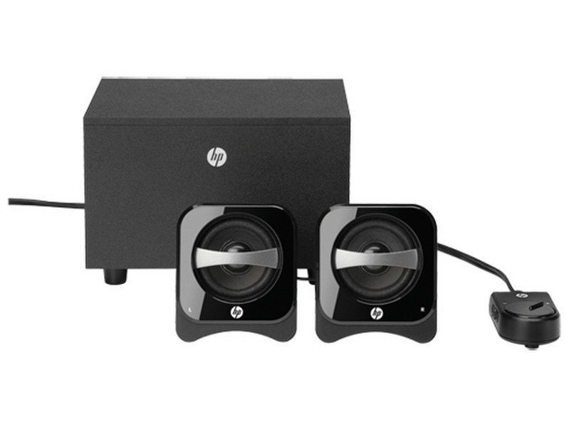 HP 2.1 Compact Speaker System 2.1Kanäle Schwarz Lautsprecherset