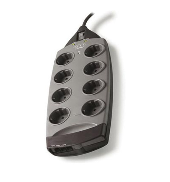 Belkin 8-Socket SurgeMaster Maximum Series w/ Telephone Protection 8розетка(и) 250В 2м Белый сетевой фильтр