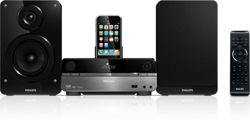 Philips DCD322/93 30Вт Черный, Серый домашний музыкальный центр