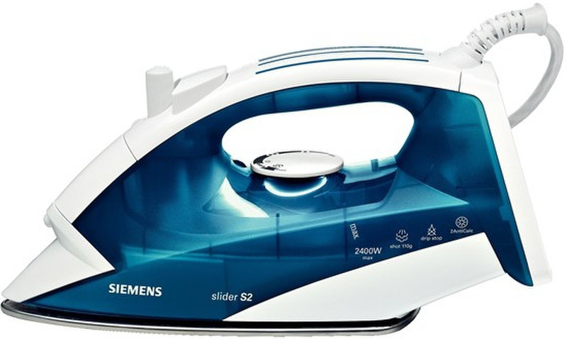 Siemens TB36121 Steam iron 2400Вт Синий, Белый утюг