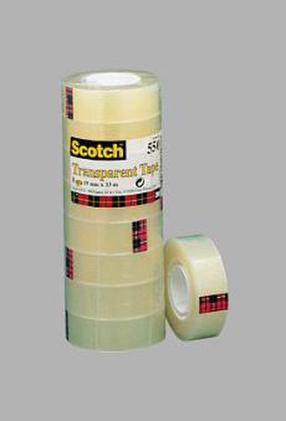 3M Scotch 550 19mm x 10m (x8) 10м Прозрачный канцелярская/офисная лента