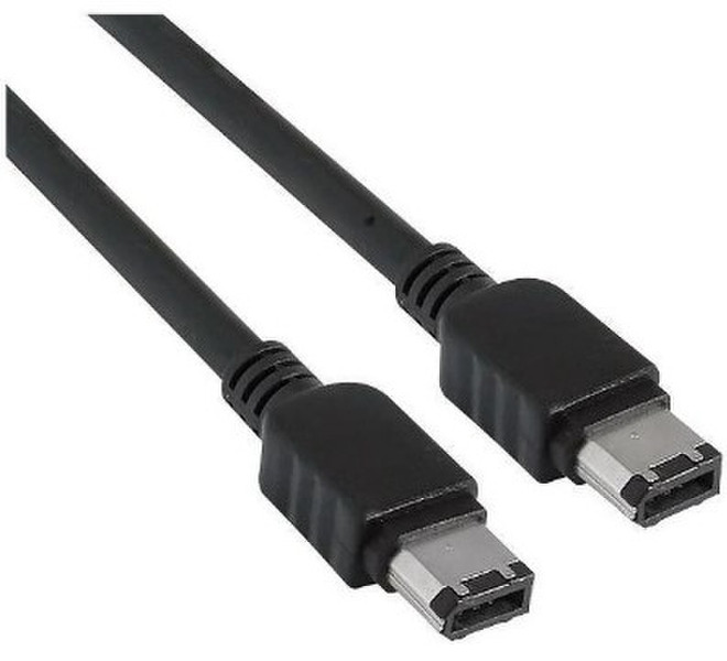 Nilox FIREWIRE6P/6P-B 1m 6-p 6-p Black firewire cable