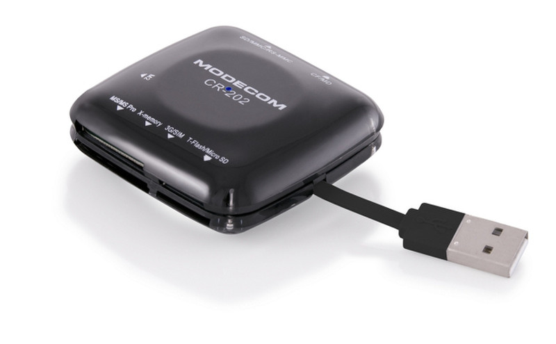 Modecom CR-202 USB 2.0 Черный устройство для чтения карт флэш-памяти