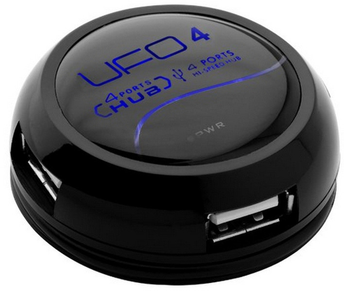 Modecom HUB-UFO 4 480Mbit/s Schwarz Schnittstellenhub