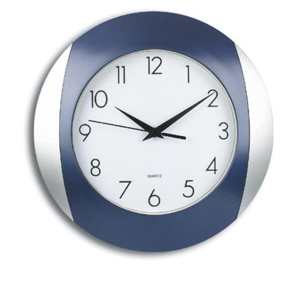 Metodo V150000 Quartz wall clock Kreis Blau, Silber Wanduhr