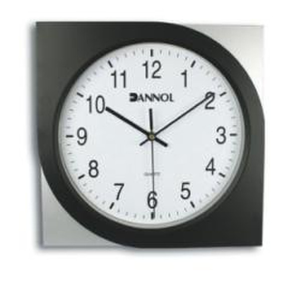 Metodo V150300 Quartz wall clock Quadratisch Schwarz, Silber Wanduhr