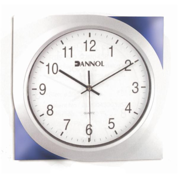 Metodo V150301 Quartz wall clock Square Blue,Silver wall clock