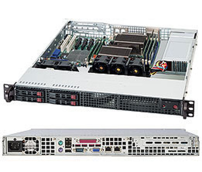 Supermicro CSE-111TQ-563CB Ablage 560W Schwarz Computer-Gehäuse