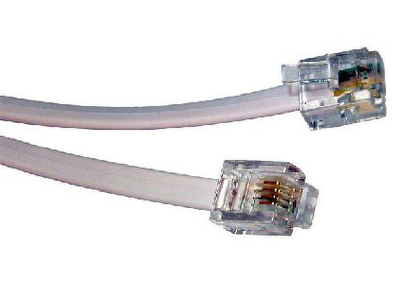 Cables Direct 5m RJ11 Modem Cable 5m Grau Telefonkabel